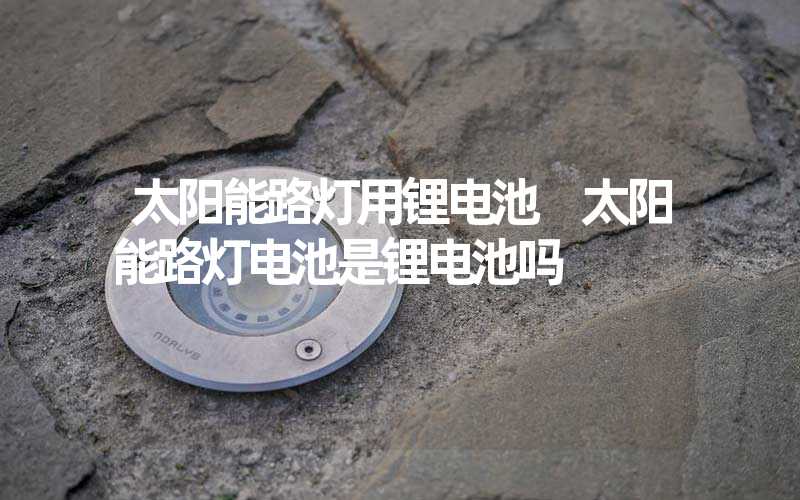 太阳能路灯用锂电池 太阳能路灯电池是锂电池吗